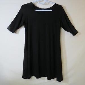 Eileen Fisher Black Scoop Neck Tunic Womens Size Medium Classic Casual